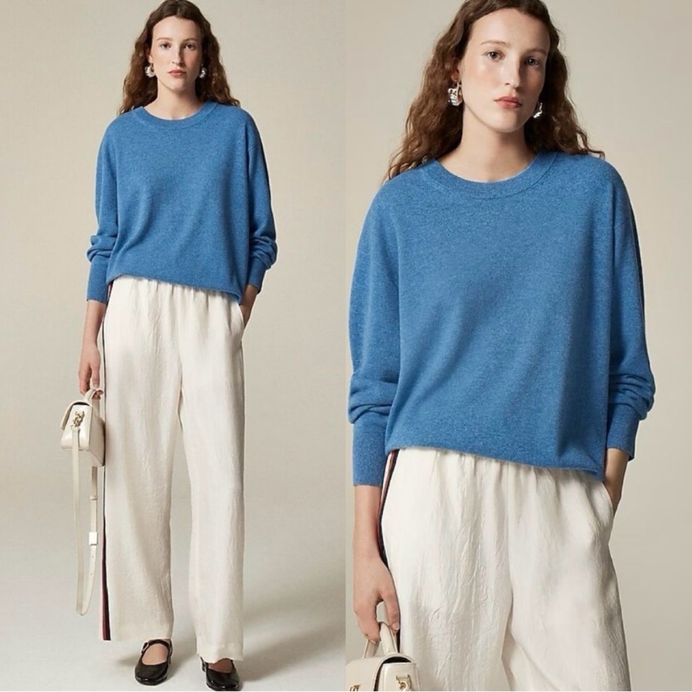 J. Crew Relaxed Green Cashmere Sweater
